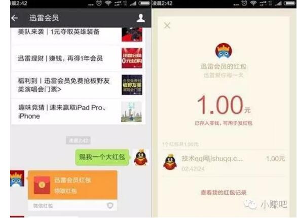 京东钱包1分钱1个月迅雷会员 抽1 100元微信红包 免费会员VIP 微信红包 活动线报  第5张