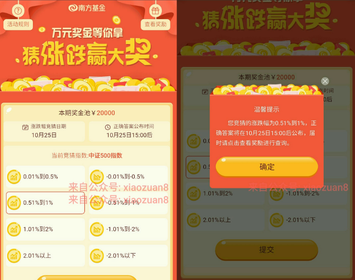 南方基金交易日猜大盘涨跌平分50000元红包 0撸羊毛 理财羊毛 第3张 南方基金交易日猜大盘涨跌平分50000元红包 0撸羊毛 理财羊毛 第3张