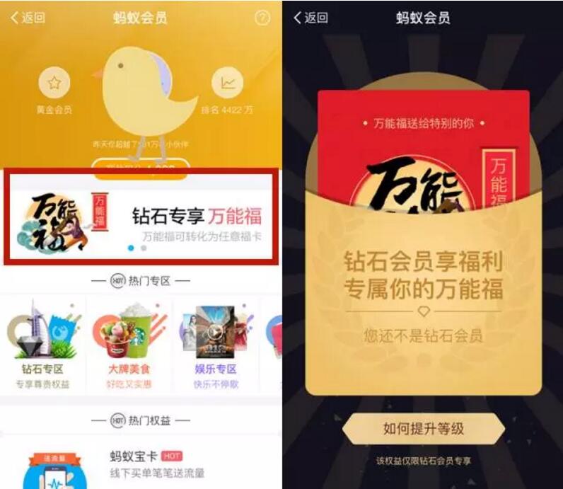 支付宝集齐五福的三种方式,钻石会员万能福出没 支付宝红包 活动线报 第3张 支付宝集齐五福的三种方式,钻石会员万能福出没 支付宝红包 活动线报 第3张