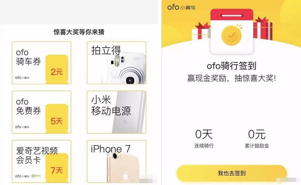 ofo骑行签到抽奖送2 5天免费骑行券、爱奇艺会员 免费会员VIP 出行优惠券 活动线报 第3张 ofo骑行签到抽奖送2 5天免费骑行券、爱奇艺会员 免费会员VIP 出行优惠券 活动线报 第3张