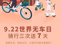 详细阅读:哈罗单车世界无车日领取7天免费骑行卡 哈罗单车世界无车日领取7天免费骑行卡