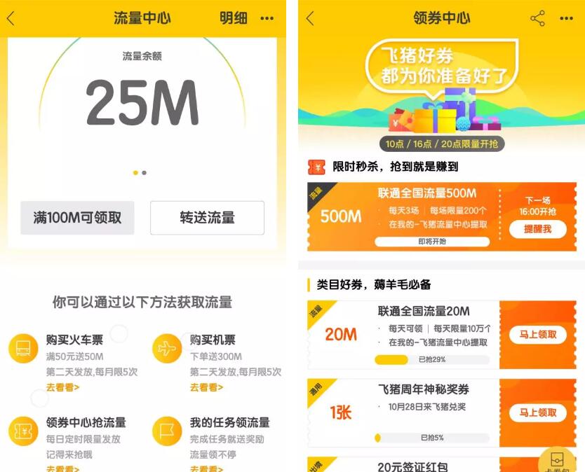 飞猪APP每天签到送20m联通流量最高600m 免费流量 活动线报 第3张 飞猪APP每天签到送20m联通流量最高600m 免费流量 活动线报 第3张