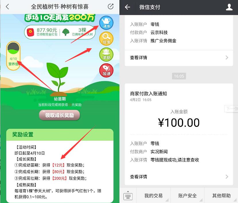 实况新闻APP全民植树节返场签到再送12元微信红包 微信红包 活动线报  第4张