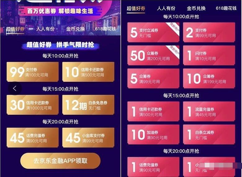 京东金融趣花钱百万优惠券送45元话费券10元还款券 京东 免费话费 优惠福利 第3张 京东金融趣花钱百万优惠券送45元话费券10元还款券 京东 免费话费 优惠福利 第3张
