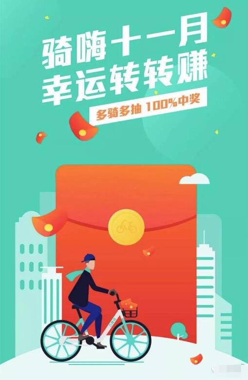 青桔单车骑嗨十一月抽奖送骑行券单车周卡/月卡 出行优惠券 优惠福利  第3张