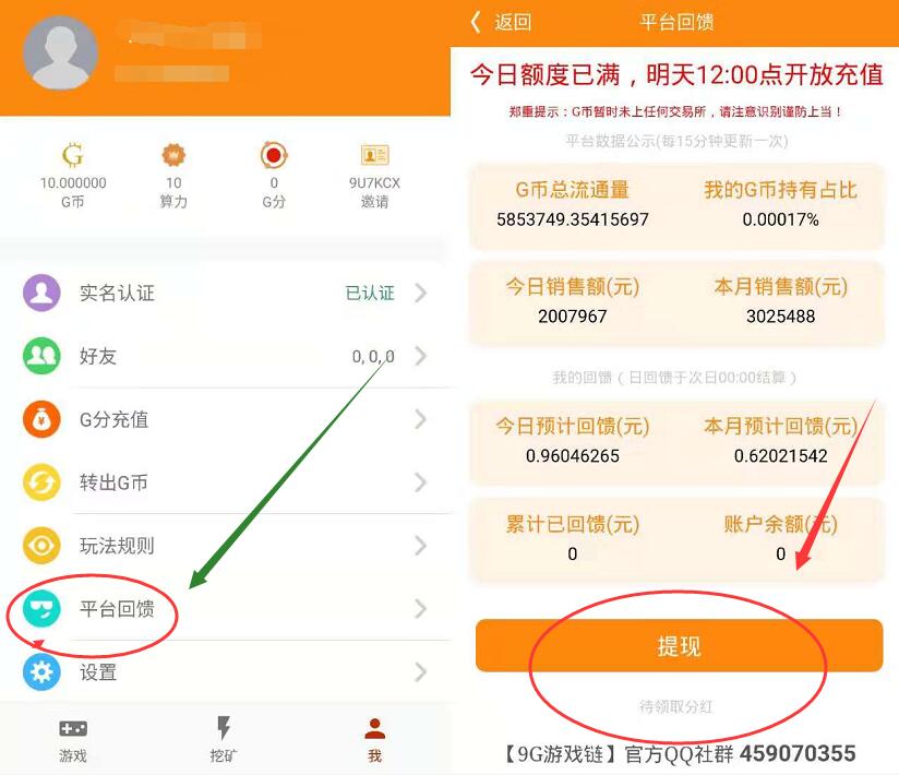 9G游戏链App持G币每天分红满2元提现微信 微信红包 活动线报 第4张 9G游戏链App持G币每天分红满2元提现微信 微信红包 活动线报 第4张