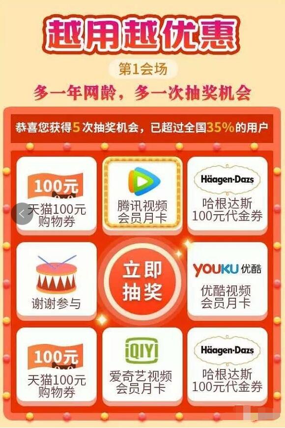 中国联通719周年庆网龄抽优酷/爱奇艺/腾讯视频会员 免费会员VIP 活动线报  第3张