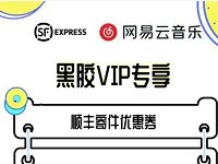 黑胶VIP专享顺丰速递3元顺丰线上支付券