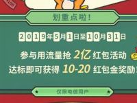 电信翼支付用流量瓜分2亿红包兑换红包金充话费 免费话费 活动线报  第1张