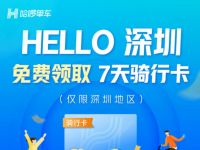 详细阅读:HELLO深圳,免费领取7天哈啰单车骑行卡 HELLO深圳,免费领取7天哈啰单车骑行卡