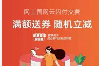 网上国网云闪付交费满额送券，随机立减最高9.9优惠