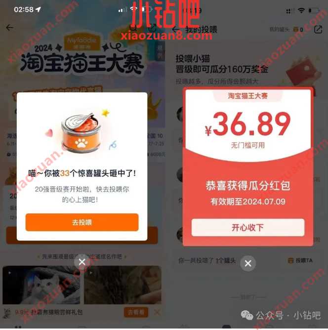 淘宝猫王大赛投喂得最高666元 淘宝活动 淘宝红包 电商活动  第2张