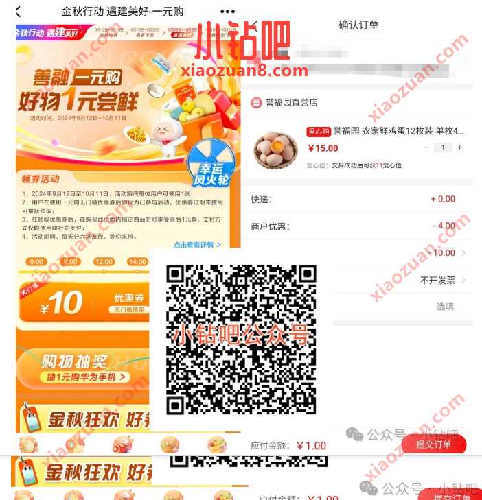 善融一元购，建行1元撸12枚鸡蛋 善融一元购 建设银行 实物 活动线报  第1张