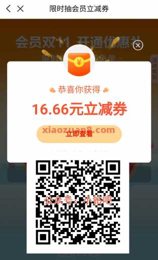 最低0元开通云闪付62会员，会员双11