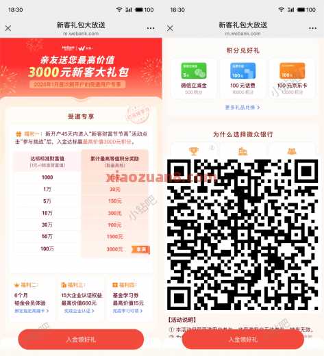 微众银行新客礼包,最高3000元立减金 立减金 微信立减金 微众银行 活动线报 第1张 微众银行新客礼包,最高3000元立减金 立减金 微信立减金 微众银行 活动线报 第1张