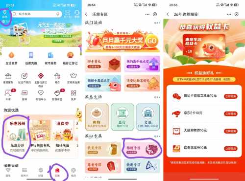 立减金10元羊毛，苏州工行锦鲤抽签