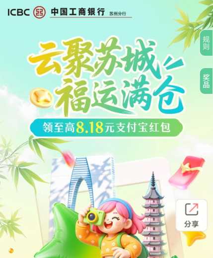8块立减金，工行云聚苏城攻略
